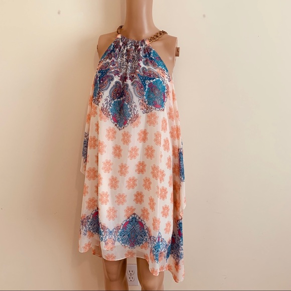 Bisou Bisou Cold Shoulder Trapeze Dress - Picture 6 of 8